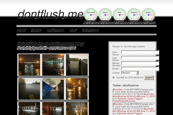 dontflush.me site used Satoshi