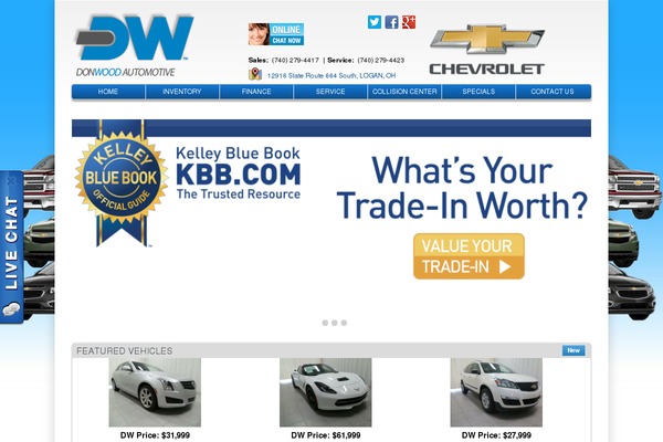 donwoodchevy.com site used Reviewclassicblue