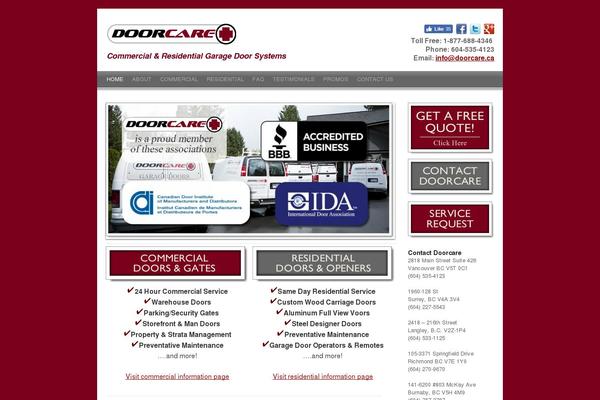 doorcare.ca site used Doorcare