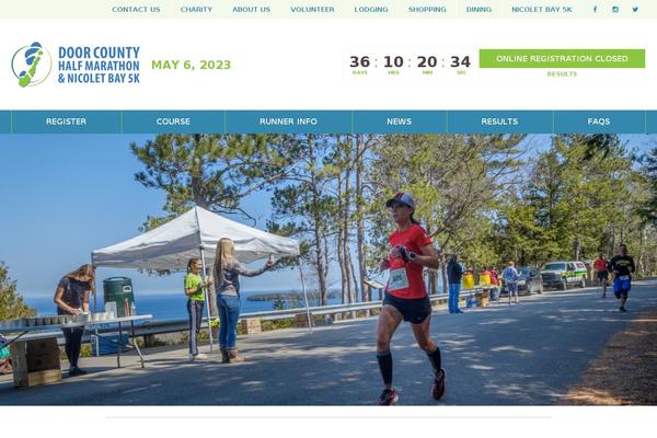 doorcountyhalfmarathon.com site used Peninsula-pacers