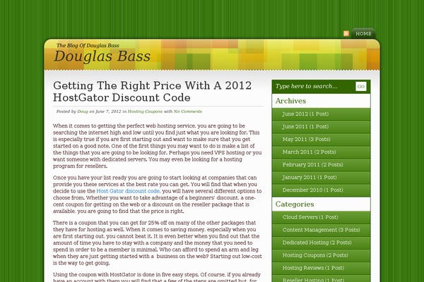 douglasbass.com site used Dojuniko