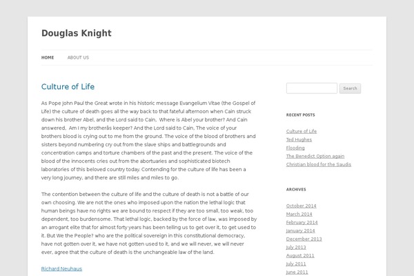 Twenty Twelve theme site design template sample