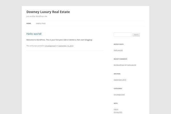 Twenty Twelve theme site design template sample