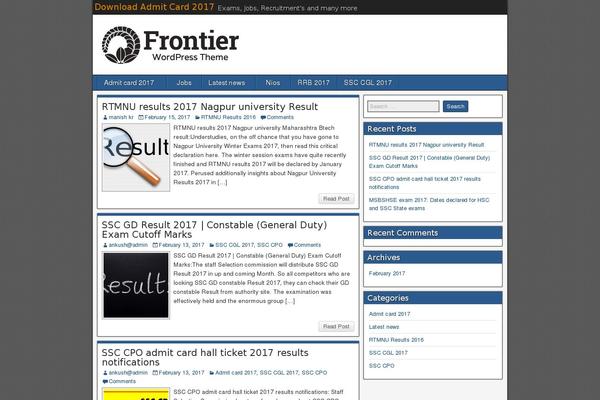 Frontier theme site design template sample