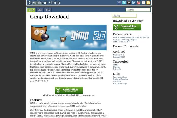 downloadgimp.net site used DroidPress