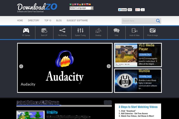 downloadzo.com site used Downloadzo