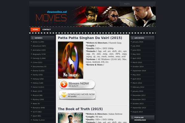 iMovies theme site design template sample