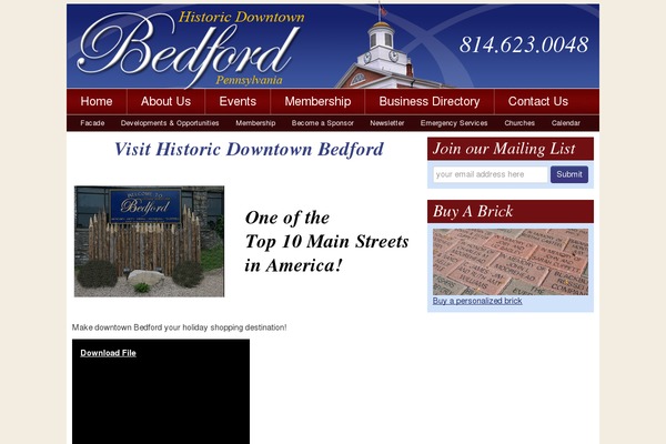 Bedford theme site design template sample