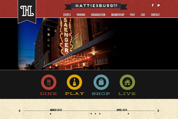 downtownhattiesburg.com site used Connect_theme