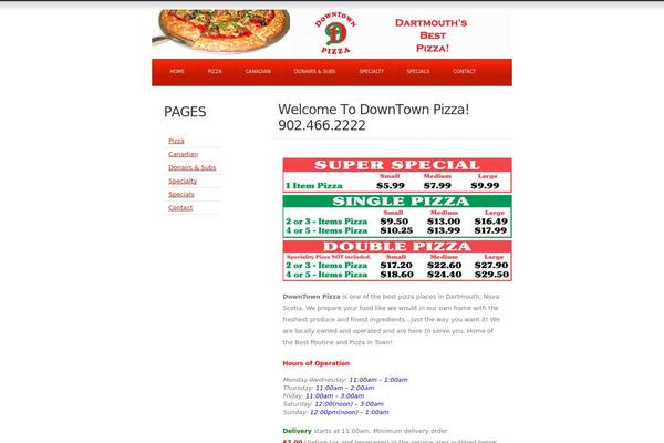 downtownpizza.ca site used Economics