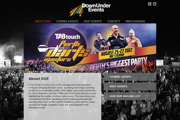 downunderevents.com.au site used Due