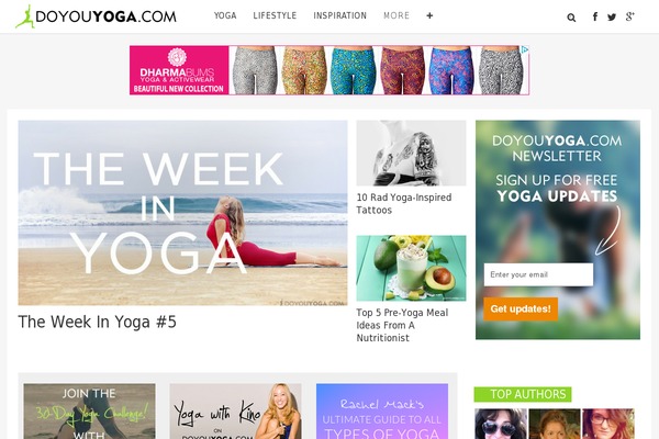 Yoga website example screenshot
