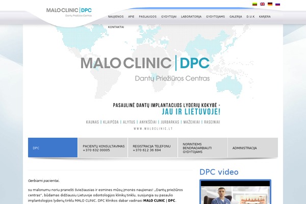 dpc.lt site used Healthpress Theme