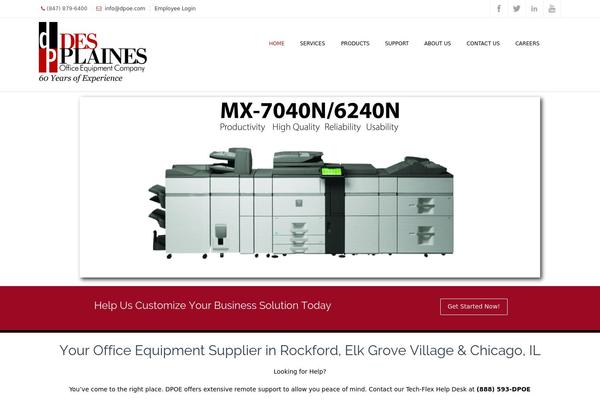 evolve theme site design template sample