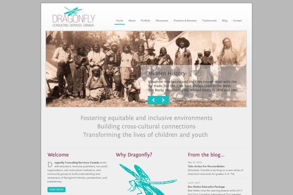 Dragonfly theme site design template sample