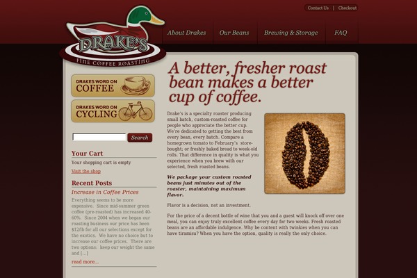 Coffee theme site design template sample