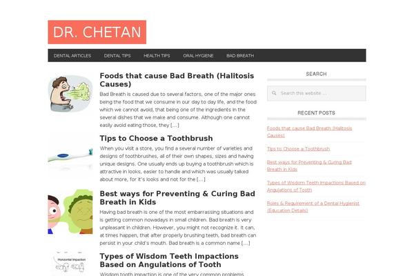 drchetan.com site used Genesis