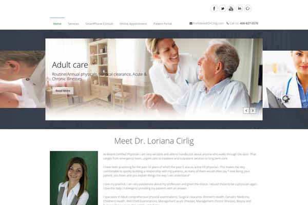 Medical Doctor theme site design template sample