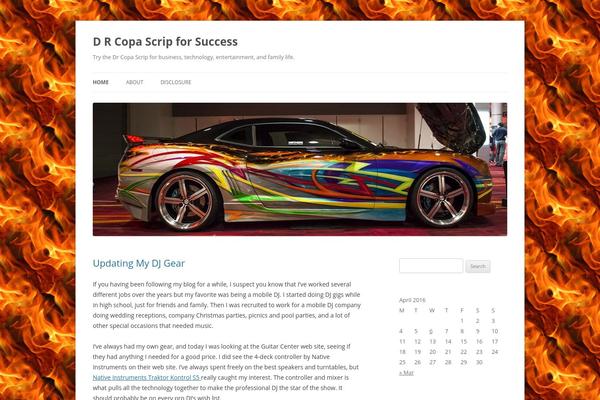 Twenty Twelve theme site design template sample