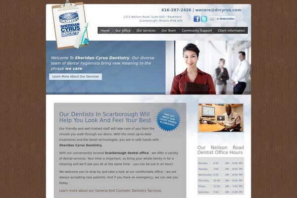 Dentist theme site design template sample