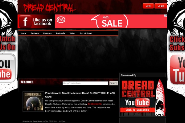 dreadcentral.com site used Tpd-theme