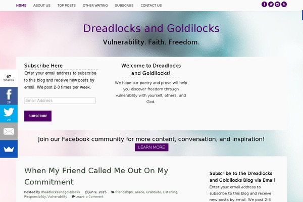 dreadlocksandgoldilocks.com site used Crescent-theme