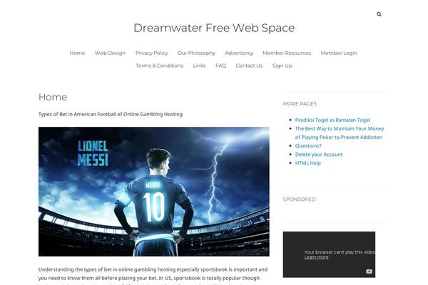 dreamwater.org site used Simplent