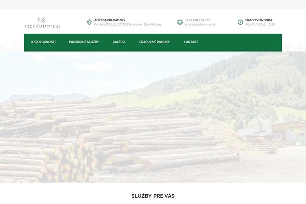 Woodworks theme site design template sample