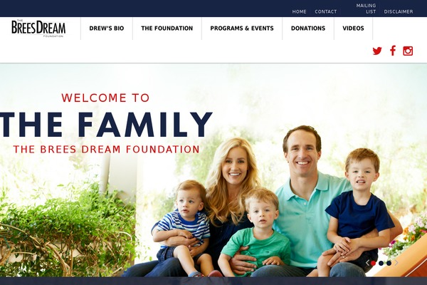 drewbrees.com site used Brees