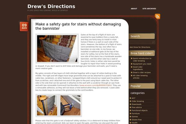 drewsdirections.com site used ChocoTheme