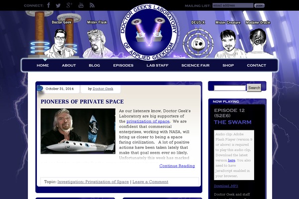 Site using Audio Player plugin