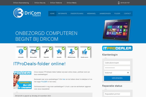 dricom-computers.nl site used Dricomcomputers
