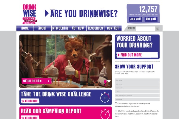 drinkwisenorthwest.org site used Drinkaware