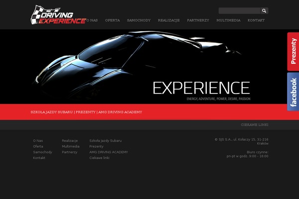 drivingexperience.pl site used Subaru