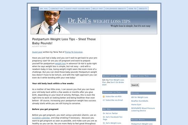 drkalsweightlosstips.com site used Thesis 1.7