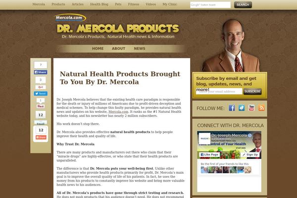 drmercolaproducts.com site used Mercolaproducts