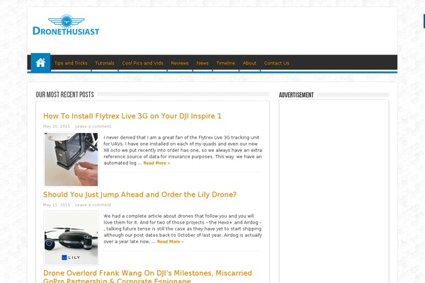 dronethusiast.com site used Dronethusiast