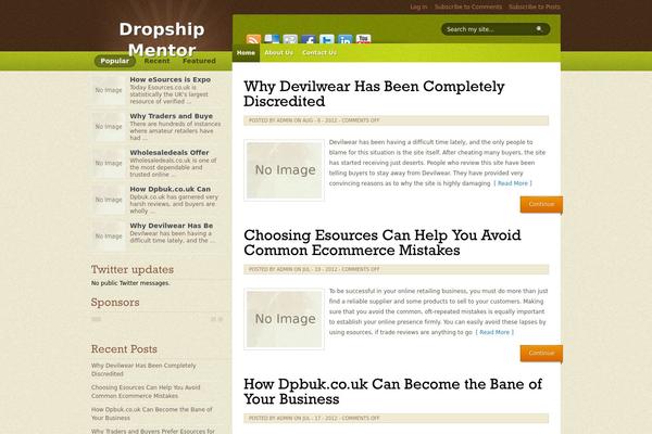 dropshipmentor.com site used Mentor
