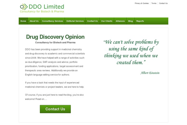 drugdiscoveryopinion.com site used ResponsivePro