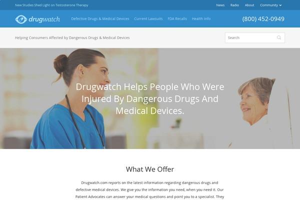 drugwatch.com site used Drugwatchares