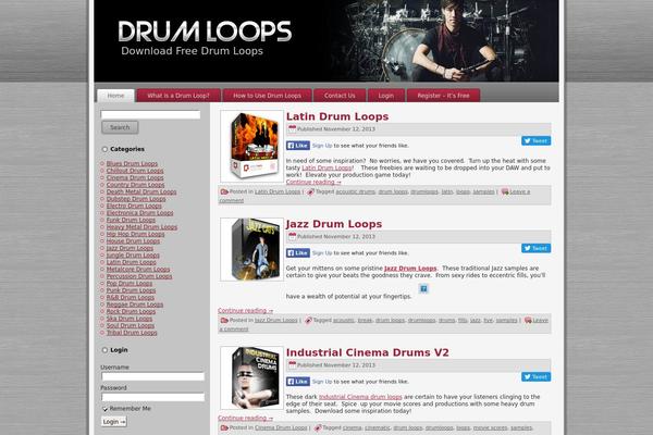 drumloops.ca site used Drum_loops