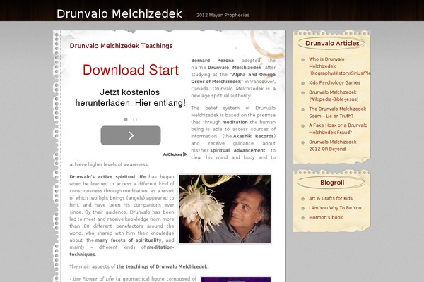 drunvalo.org site used Primetheme