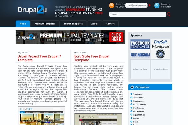 drupal2u.com site used Newspaper Lite