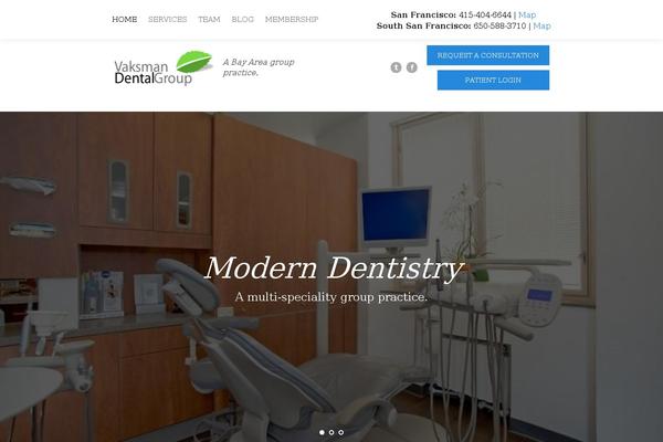 drvaksman.com site used Dentist_wp