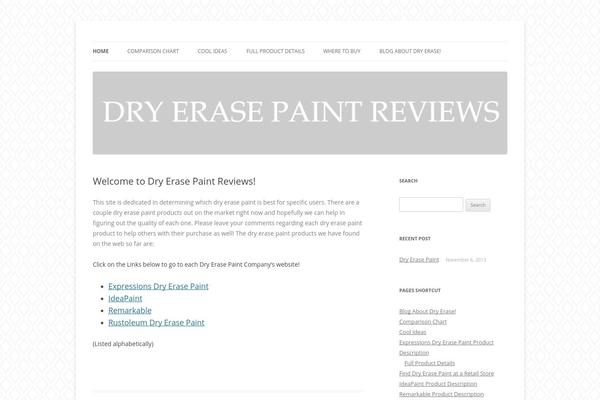 Twenty Twelve theme site design template sample