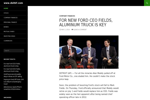 WordPress website example screenshot