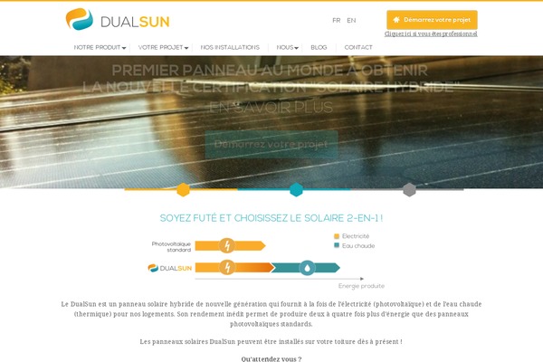 dualsun.fr site used Starter