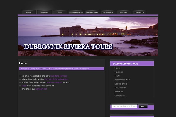 dubrovnikrivieratours.com site used Blue-black