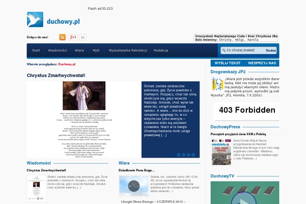 duchowy.pl site used Duchowy