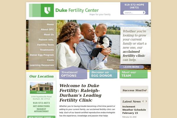 dukefertilitycenter.org site used Duke